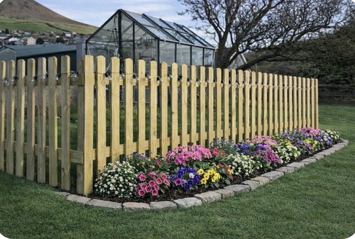 Wooden picket fence panel - picket,