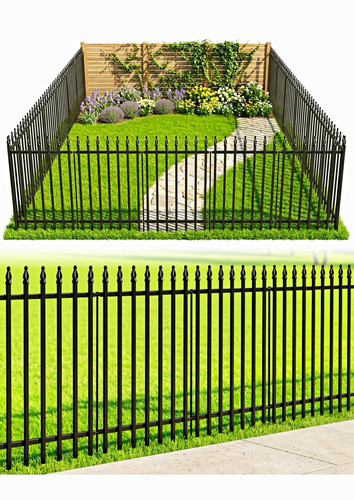 Metal garden fence 81cm 5 - metal,
