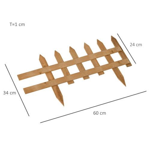 Pack wooden border fences - border,