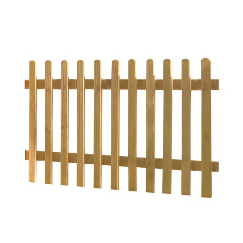 6x3ft wooden picket fence - 6x3ft,
