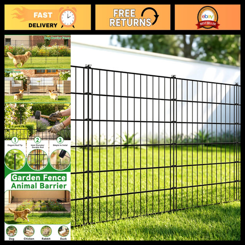 Decorative metal garden fence - metal,