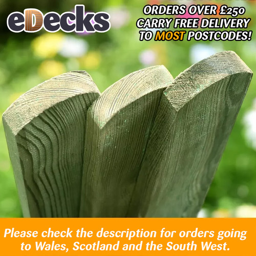 Pack sizes planed round top - planed,