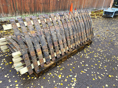 8ft oak picket fence - , panels