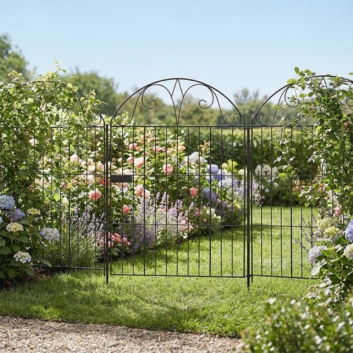 Metal garden fence - metal,