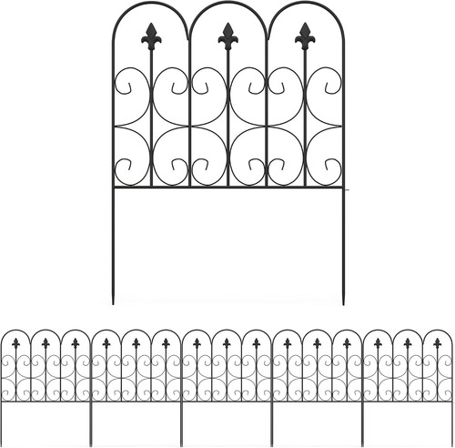 5pcs metal garden fence - 5pcs, panels